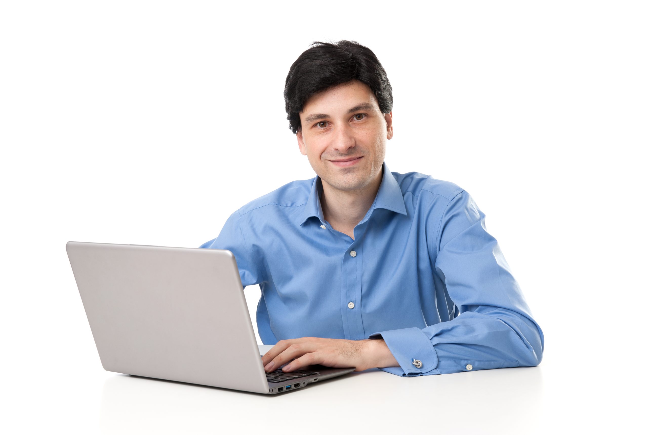 businessman working on his laptop